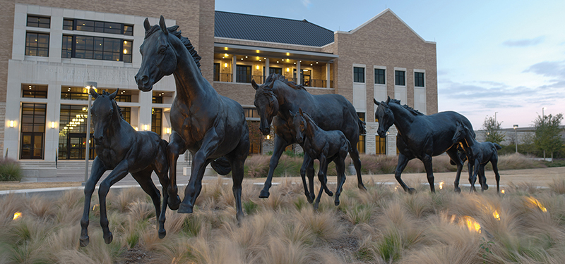 horses statue in front of VBEC