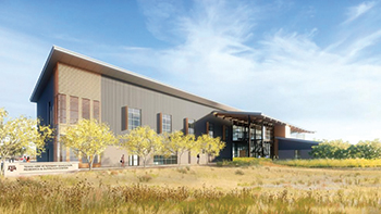 an artist's rendering of the new VERO facility being constructed at West Texas A&M University